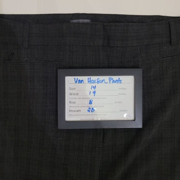 Van Heusen Dress Pants Women's Size 14 Trousers Pockets Dark Gray Zipper Button - Picture 6 of 10